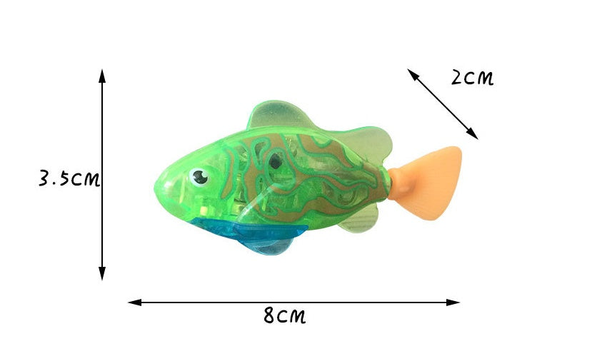 Pet Fish Electronic Cat Toys With Grass LED Light Toys