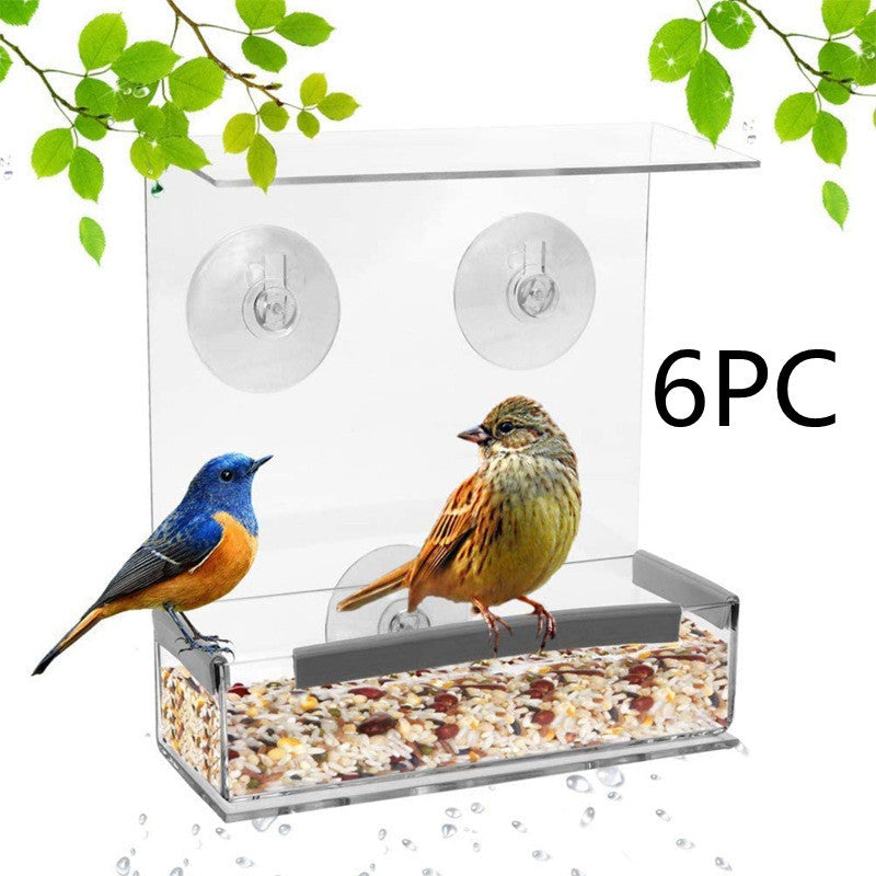 Acrylic Bird Feeder Pet Bird Cage Outdoor Hummingbird Feeder