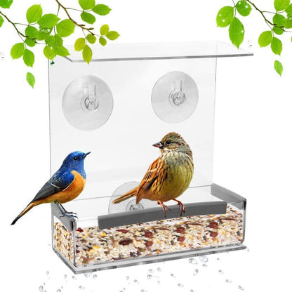 Acrylic Bird Feeder Pet Bird Cage Outdoor Hummingbird Feeder